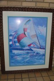 Framed Sailboat Picture 186//280